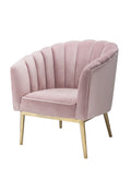 Blush Pink And Gold Tufted Accent Chair Pink Primary Living Space Wood Fabric