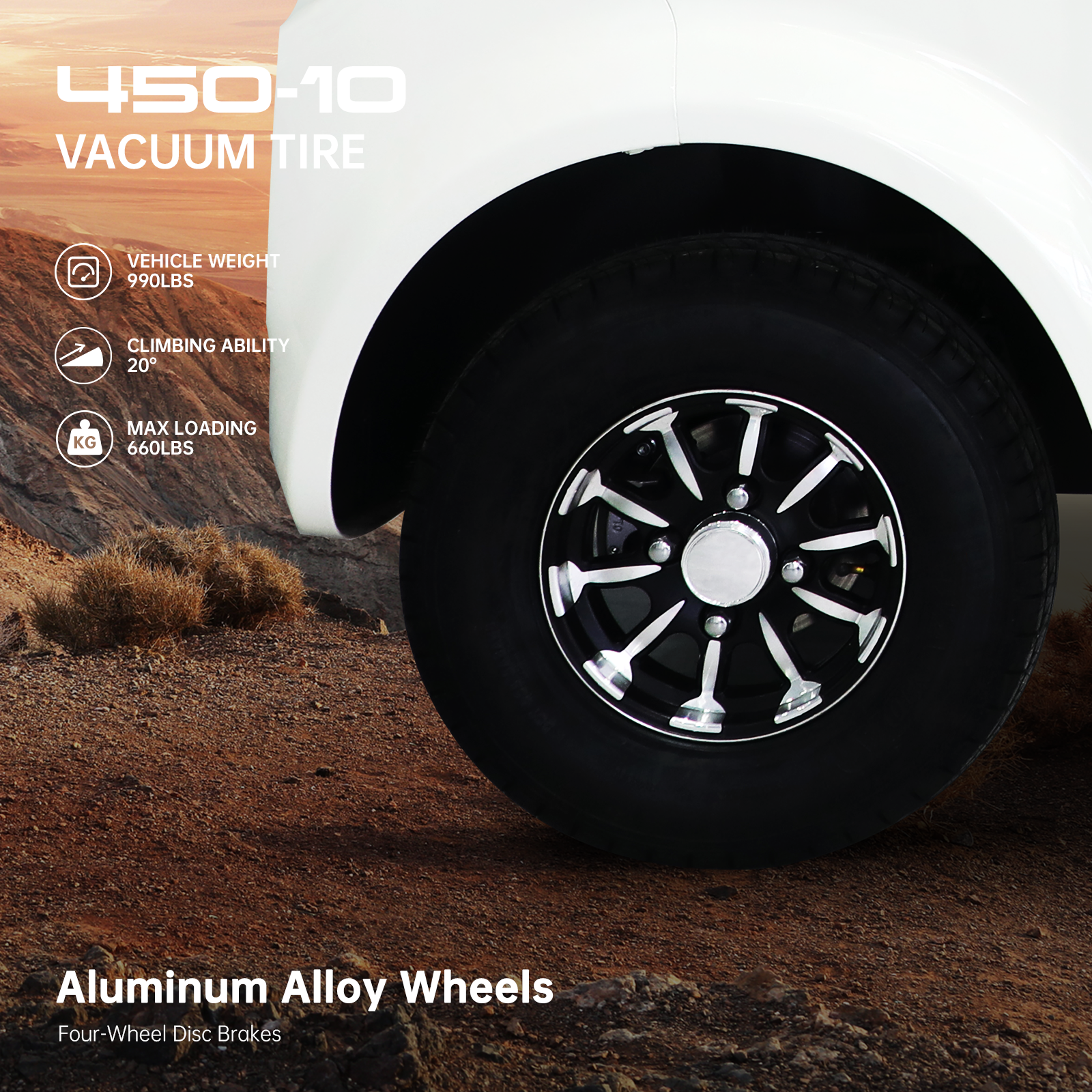 All Weather Protection: Fully Enclosed Design For Safer Travels White Abs Pc