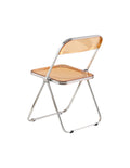 Folding Chair Transparent Chairs Ghost Stackable Crystal Folding Chair Pc Plastic Living Room Seat Chrome Frame And Foldable Acrylic Chair Fo Orange Orange Pc