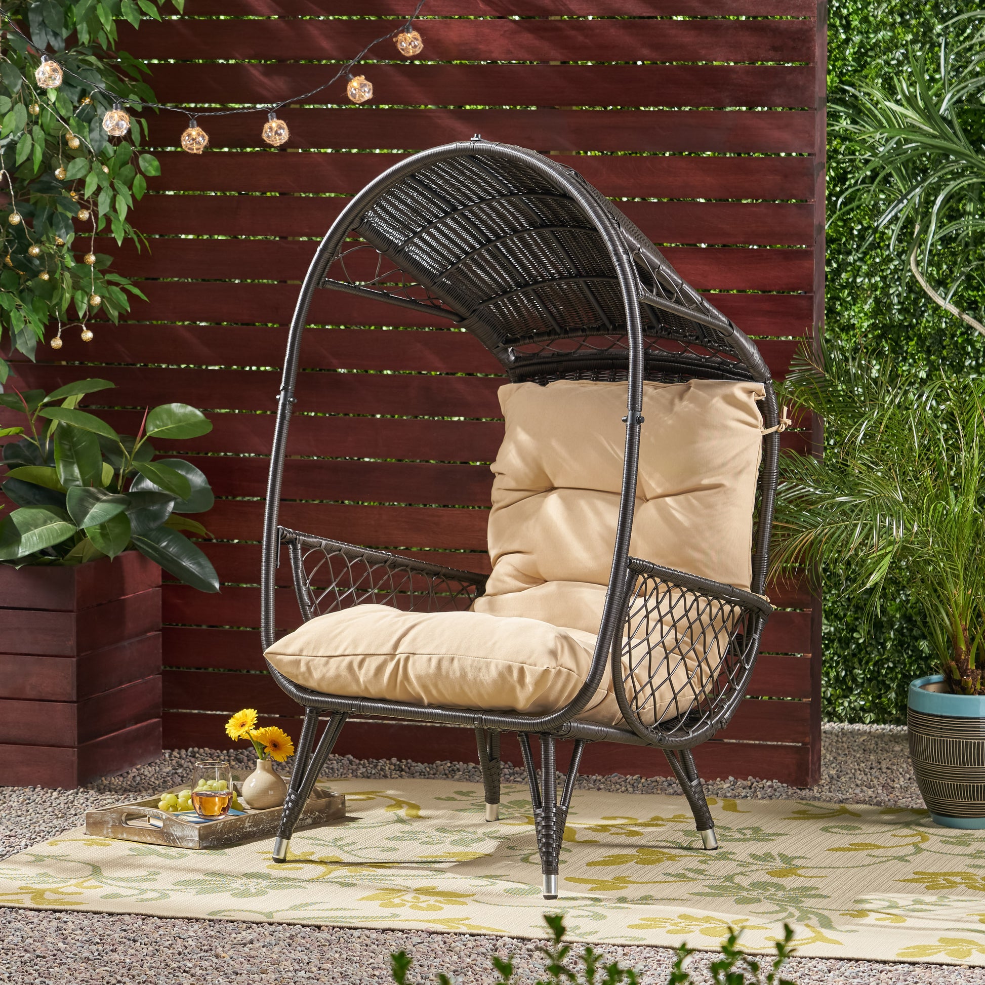 Malia Standing Basket Brown Fabric