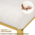 Modern Style Vanity Table With Movable Side Cabinet And 4 Drawers, Large Size Dressing Table With Mirror And 3 Colors Led Light, Makeup Table With Stool, White, Lden Legs Gold White 4 Drawers Mdf Metal