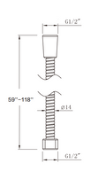 71 Inches Shower Hose Extra Long Handheld Shower Head Hose Extension Replacement Brushed Nickel Stainless Steel