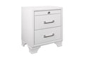 Civic White Nightstand White Solid Wood Mdf