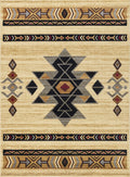 Tribes Gc Yls4006 Cream 5 Ft. 3 In. X 7 Ft. 3 In. Southwest Area Rug Cream Polypropylene