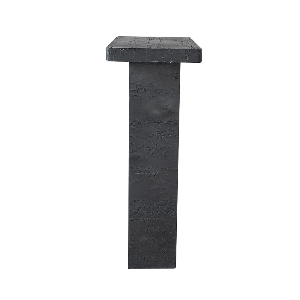 35.5X14X35.5" Black Rectangular Coffee Table With Pedestal Base Black Primary Living Space Contemporary,Industrial,Minimalist,Modern,Ultra Modern Magnesium Oxide