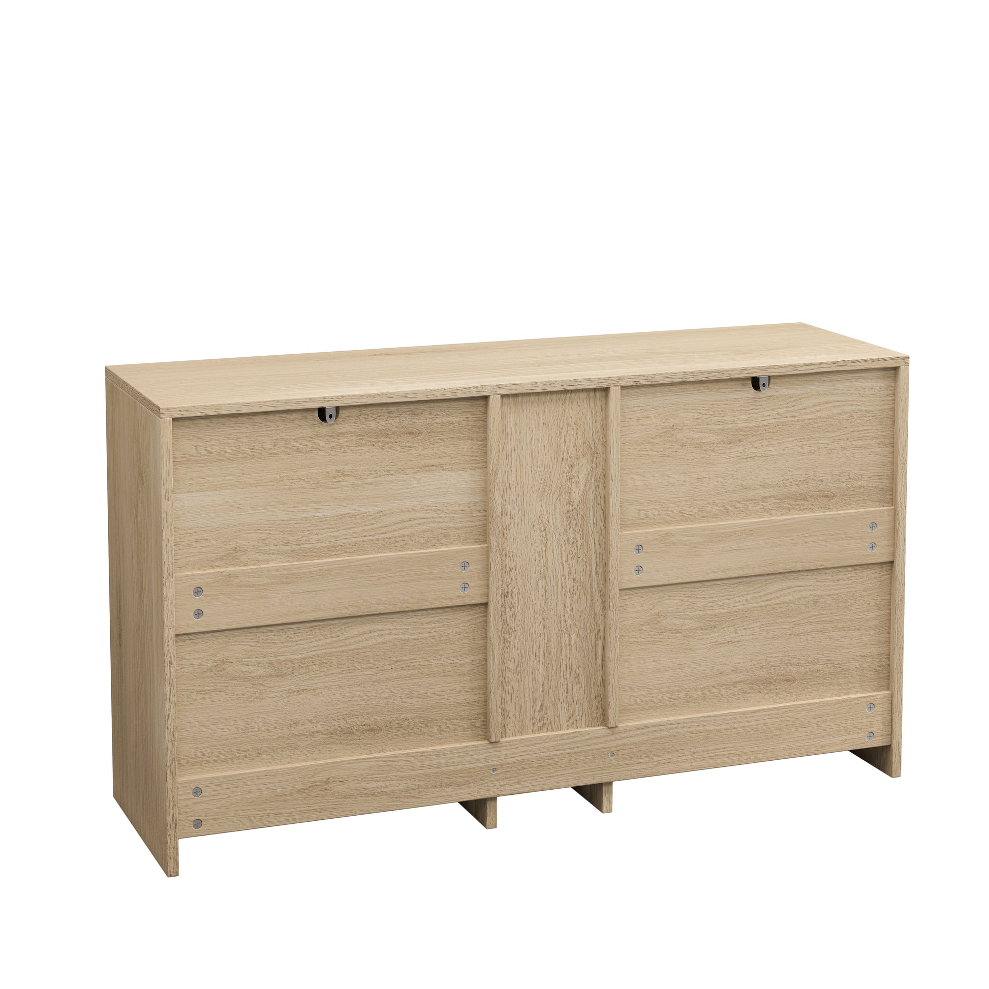 51.2 "Rattan Locker With Drawers, 9 Drawers, Metal Handles For Kitchen, Living Room, Bedroom Natural Natural Mdf
