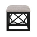 Desks And Stool Set 3Pc Black Finish Rolling Desk With Casters, 2 Charging Ports Home Office Furniture Black Primary Living Space Contemporary Desk Rectangular Wood