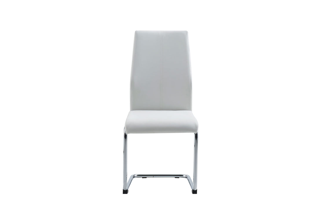 Sasa White Dining Chairs Kit Of 4 White Metal