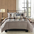 Full Queen 6 Piece Herringbone Duvet Cover Set Queen Multicolor Polyester