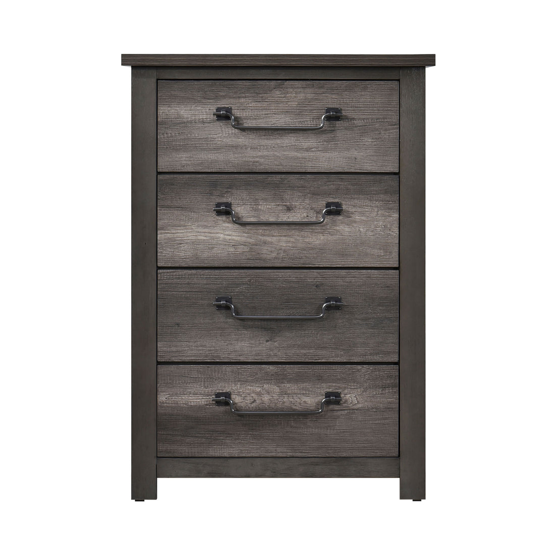 Gray Finish 4 Drawers Storage Chest 1Pc Wooden Furniture Traditional Design Gray Wood
