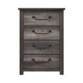 Gray Finish 4 Drawers Storage Chest 1Pc Wooden Furniture Traditional Design Gray Wood