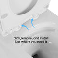 1.1 1.6 Gpf Elongated Comfort Height Floor Mounted One Piece Toilet, Cupc Certified, Watersense Cetified, Ceramic, White Color, Soft Close Seat White Ceramic