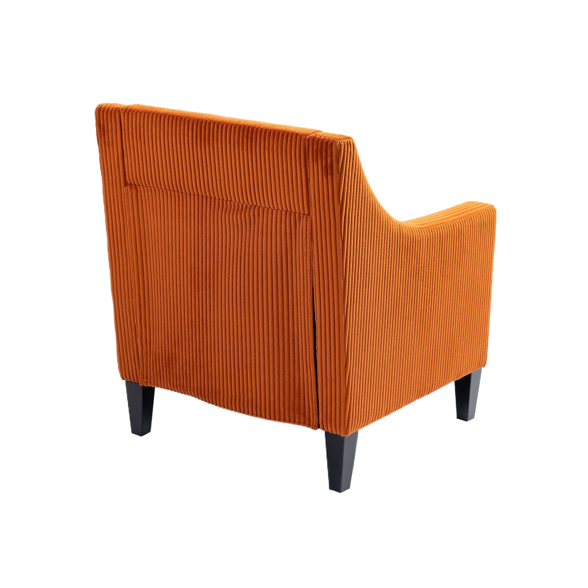 Coolmore Modern Accent Chair,Upholstered Armchair With Scooped Arms For Bedroom,Apartment,Studio,Office,Waiting Room Orange Corduroy Orange Primary Living Space Foam Corduroy