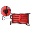 Folding Wagon Garden Shopping Beach Cart Red Red Metal