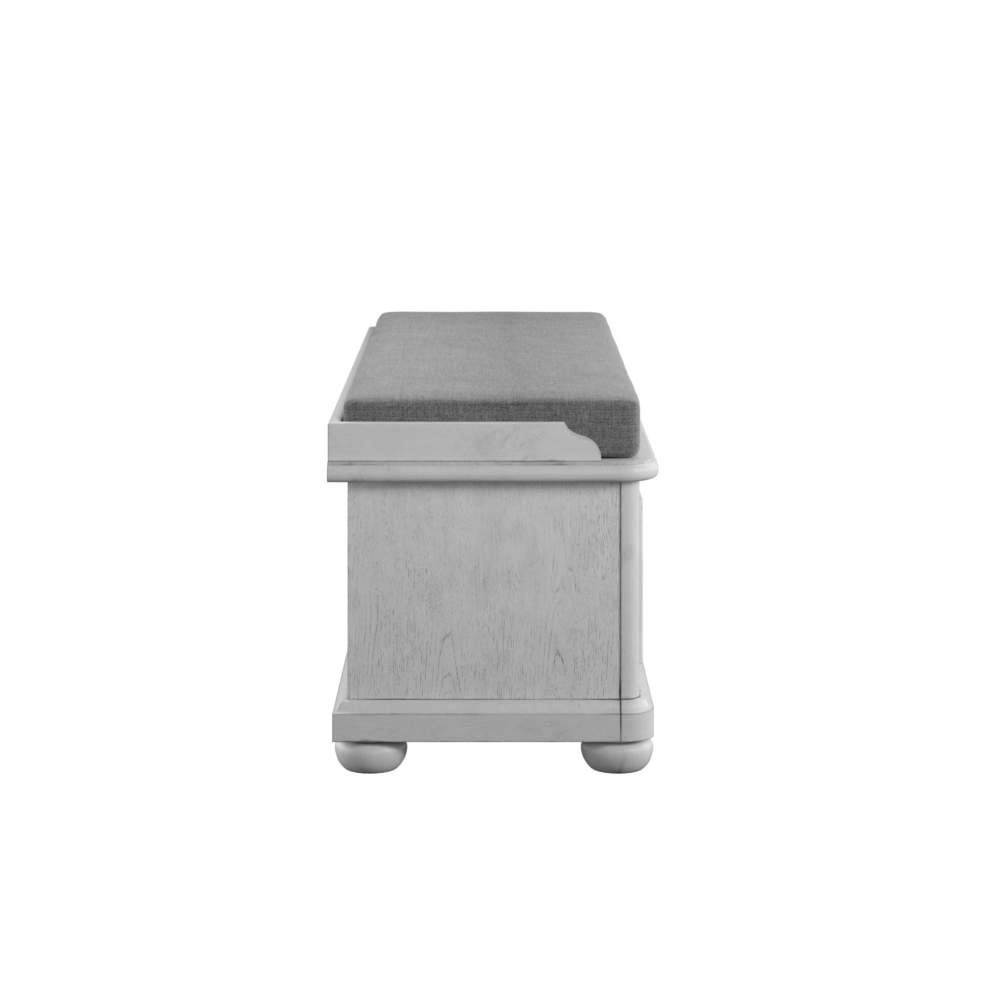 Mariano Gray Storage Bench Gray Primary Living Space Solid Wood