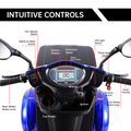 Xl3D4L Electric Mobility Recreational Travel Scooter For Adults,Mobility Scooters For Seniors, 4 Wheel Powered Mobility Scooters Blue Abs Pc Abs Pc