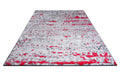 Jersey Area Rugs, Carpets For Livingroom, 5X7 Area Rugs ,3984 Black Red Rectangle 5&7 Black Red Contemporary Abstract Polypropylene