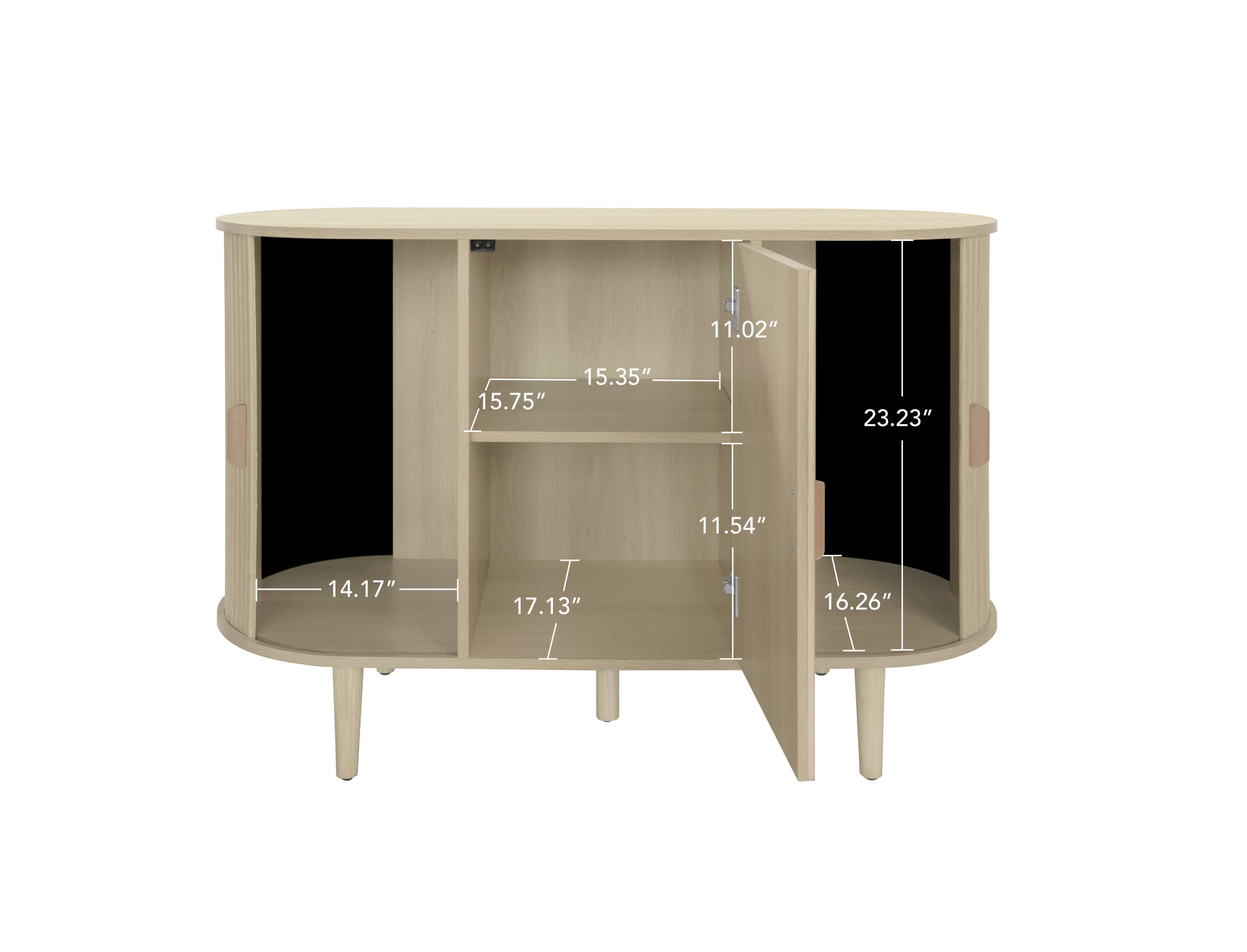 3 Door Buffet Cabinet,Large Storage Accent Cabniet With 3 Door,Sideboard Cabniet For Living Room, Entryway, Hallway, Office Kitchen And Dining Room Freestanding 3 4 Spaces Natural Sliding Doors Modern Mdf