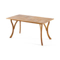Hermosa 59 Inch Rectangular Wood Table Teak Acacia Wood