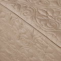3 Piece Split Corner Pleated Quilted Bedspread Khaki King Khaki Polyester
