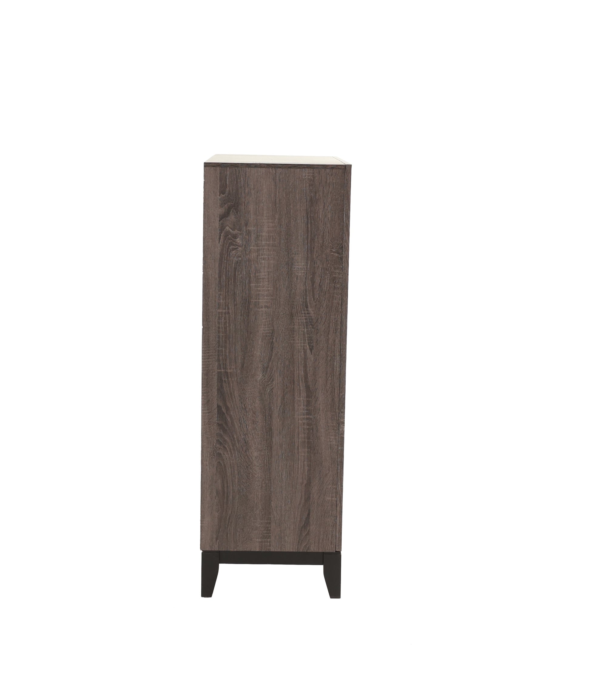 Bedroom Furniture Rustic Grey Oak Simple 1Pc Tall Chest 5 Drawers Storage Solidwood Chest Gray Bedroom Modern,Transitional Pine Particle Board Mdf,Solid Wood