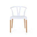 Plastic Dining Chair Set Of 2 White Polypropylene
