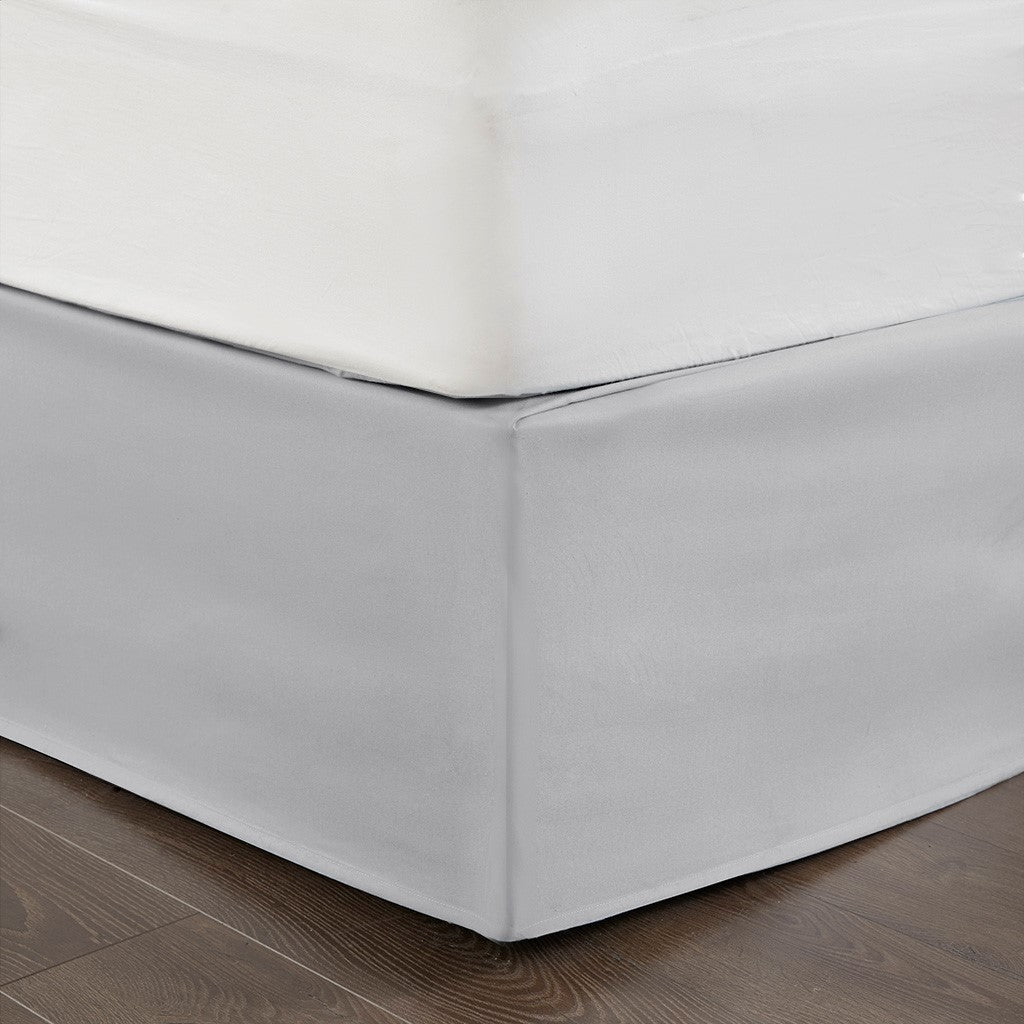 Wrap Around Adjustable Bedskirt Grey One Size Grey Microfiber