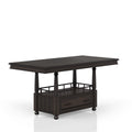 Deep Coffee Counter Height Dining Table Coffee Solid Wood Mdf