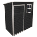 5X3Ft Resin Outdoor Storage Shed Kit Perfect To Store Patio Furniture,Black Black Plastic