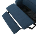 Dark Blue Tufted Fabric Arm Chair Recliner Dark Blue Polyester
