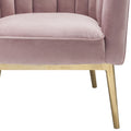 Blush Pink And Gold Tufted Accent Chair Pink Primary Living Space Wood Fabric