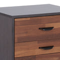 Eloy Walnut & Espresso Finish Accent Table Espresso,Walnut Synthetic Wood