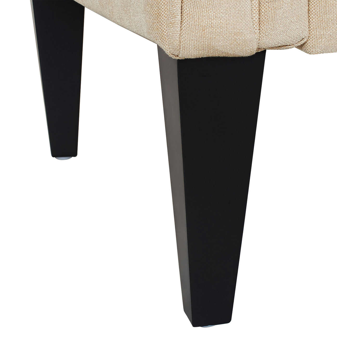 Harrison Tufted Roll Arm Chaise Lounge, Beige Chenille Beige Foam Chenille