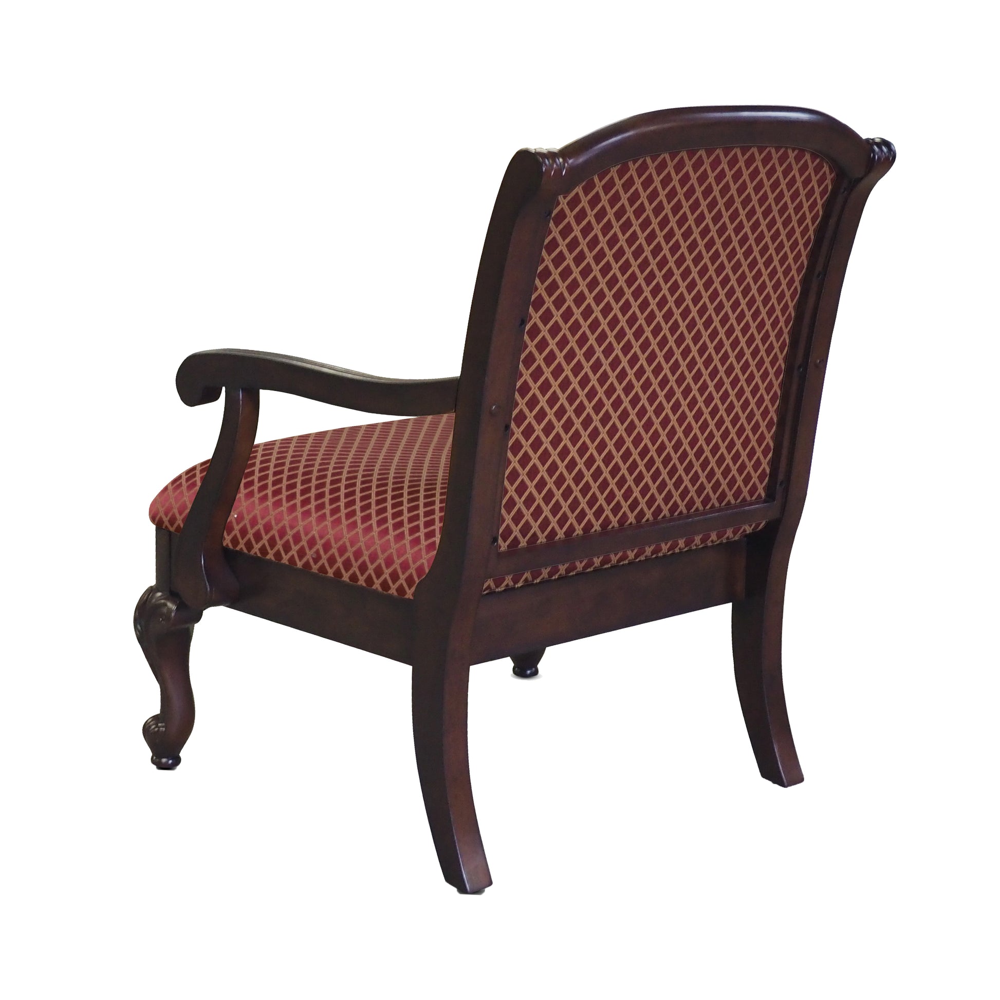Santiago Magenta Arm Chair Red Foam Wood Fabric