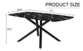 Large Modern Minimalist Rectangular Dining Table With 0.39