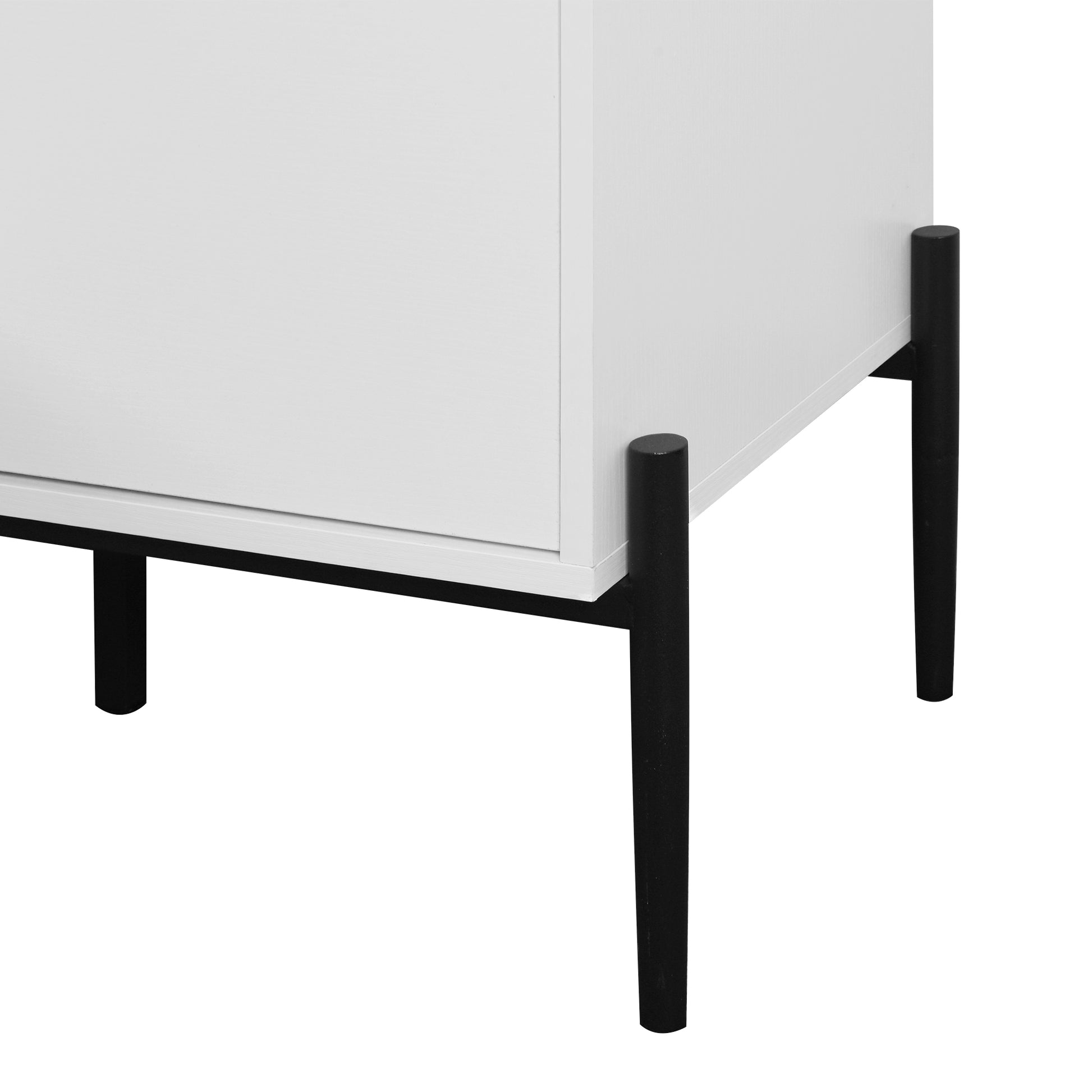 Modern Tv Console, Entertainment Center With Storage For Living Room 70.86X15.74X21.85Inch 5 Or More Spaces White Primary Living Space Particle Board