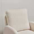 Modern Sherpa Upholstered Accent Chair, Comfortable Living Room Armchair, Lounge Chair For Bedroom, And Office Stylish And Ergonomic Design Beige Foam Sherpa