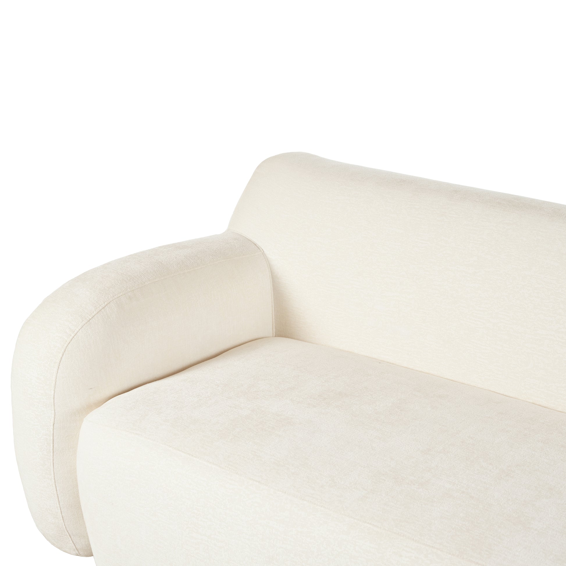 81.5'' Minimalist Curved Upholstered Sofa, 3 Seat Modular Casual Sofa For Living Room, Bedroom, And Apartments Beige Polyester 3 Seat