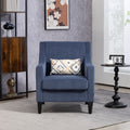 Coolmore Modern Accent Chair,Upholstered Armchair With Scooped Arms For Bedroom,Apartment,Studio,Office,Waiting Room Blue Corduroy Blue Primary Living Space Foam Corduroy
