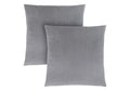Pillows, Set Of 2, 18 X 18 Square, Insert Included, Decorative Throw, Accent, Sofa, Couch, Bedroom, Grey Hypoallergenic Polyester, Modern Silver Polyester Polyester