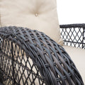 Garden Rocking Chair,Outdoor Rattan Rocker Chair With All Weather Hand Woven Resin Wicker, Patio Relaxing Lounge Furniture With Powder Coated Metal Frame For Backyard,Porch Yes Rocker & Glider Brown