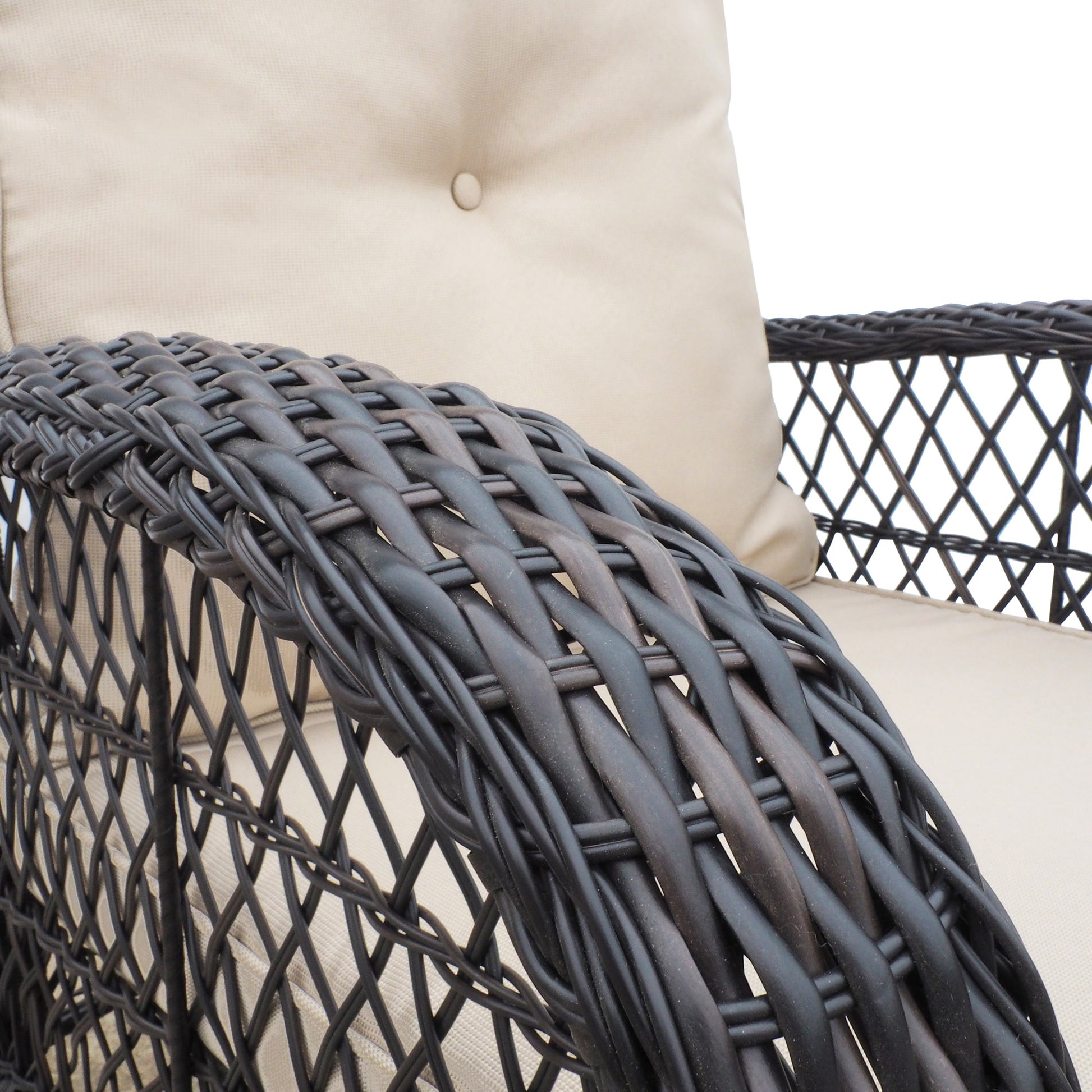 Garden Rocking Chair,Outdoor Rattan Rocker Chair With All Weather Hand Woven Resin Wicker, Patio Relaxing Lounge Furniture With Powder Coated Metal Frame For Backyard,Porch Yes Rocker & Glider Brown
