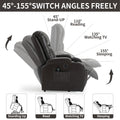 Infinite Position Up To 350 Lbs Power Lift Recliner Chair For Elderly, Heavy Duty Motion Mechanism With 8 Point Vibration Massage And Lumbar Heating, Usb Charging Port, Cup Holders, Brown White Metal Primary Living Space Heavy Duty Pine Brown Faux