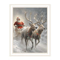 2 Piece Vignette On The Eve Of Christmas White Framed Wall Art For Living Room, Holiday Wall Art Print For Home Decor, Bedroom Wall Art By Jo Moulton Multicolor Wood Paper