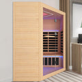 Canadian Hemlock Pentagonal Double Sauna Natural Graphite Bathroom Wood Paper Glass