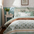 9 Piece Cotton Percale Comforter Set Aqua Cal King California King Aqua Polyester