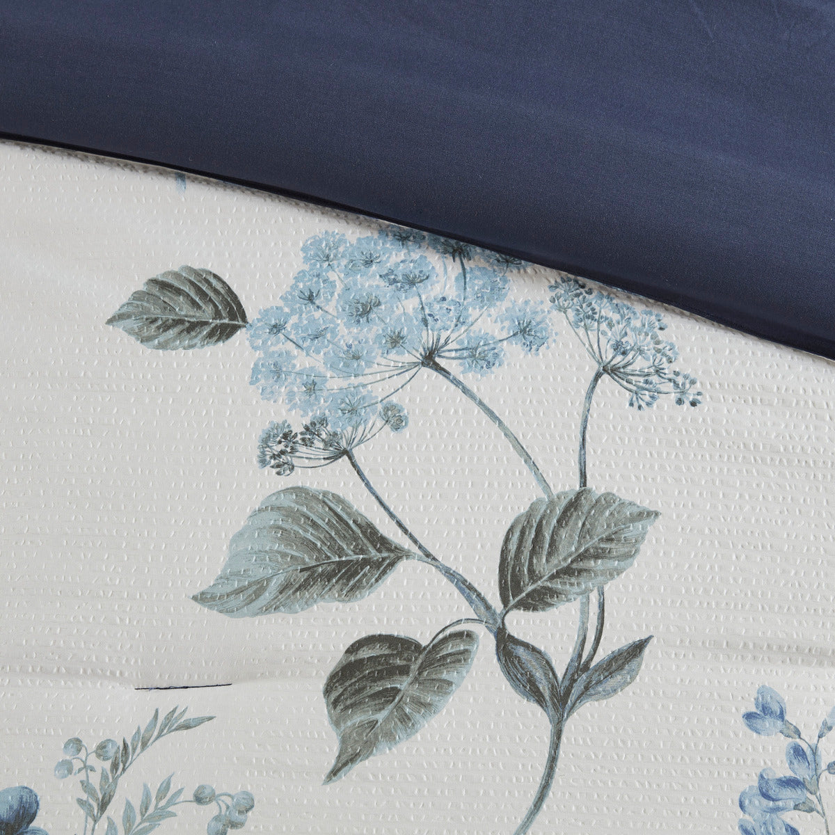 7 Piece Printed Seersucker Comforter Set With Throw Blanket Blue Full Queen Full Blue Microfiber