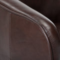 Tanner Brown Top Grain Leather Swivel Chair Brown Foam Leather