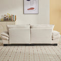 Corduroy Sofa Sleeper Couch Loveseat Sofa With Pillows Comfy Upholstered Deep Seat Sofa For Bedroom,Living Room,Apartment,Office,Dorm Beige Corduroy Beige Foam Upholstered 2 Seat