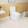1.1 1.6 Gpf Elongated Comfort Height Floor Mounted One Piece Toiletcupc Certified, Watersense Cetified, Ceramic, White Color, Soft Close Seat White Ceramic